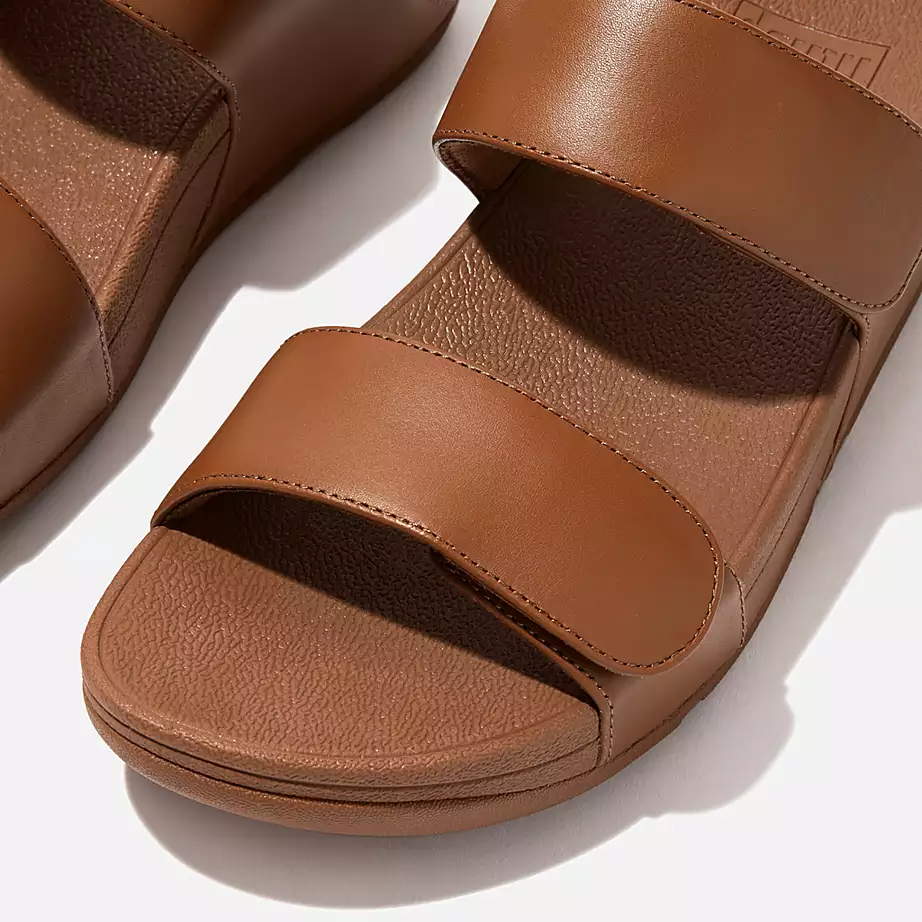 FitFlop Women's Lulu Adjustable Leather Back-Strap Sandals- Light Tan - Image 3