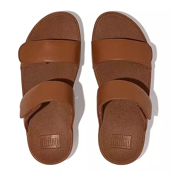 FitFlop Women's Lulu Adjustable Leather Slides- Light Tan - Image 2