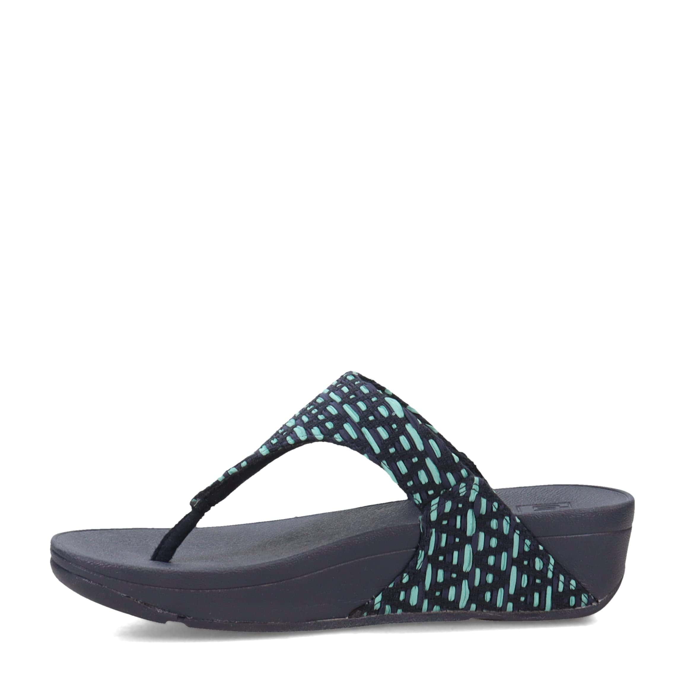 FitFlop Women's Lulu Geo-Webbing Toe Post Sandals- Midnight Navy