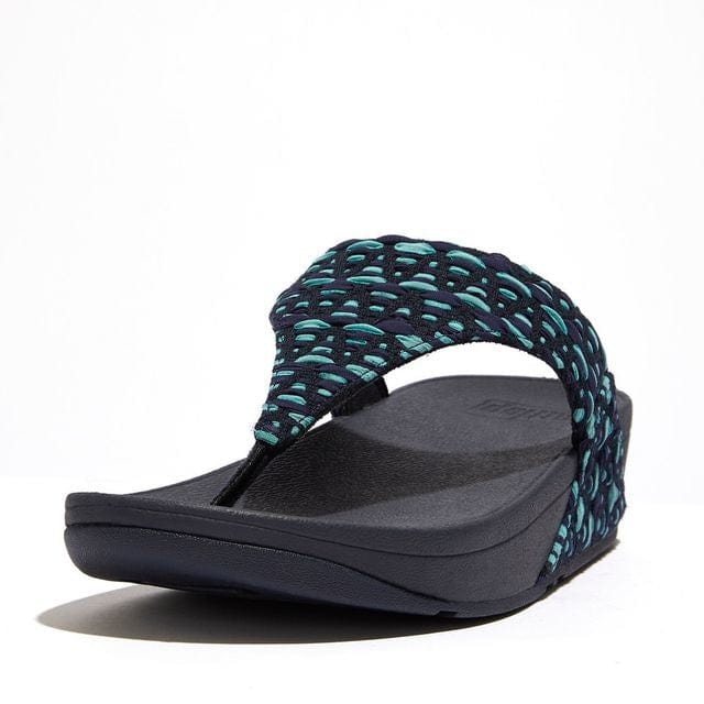 FitFlop Women's Lulu Geo-Webbing Toe Post Sandals- Midnight Navy - Image 2