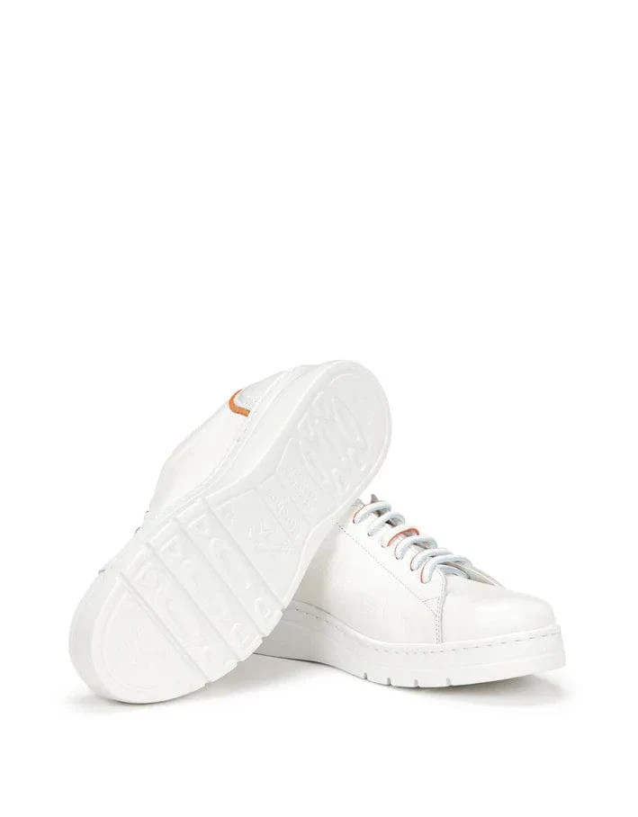 Fluchos Women's Pompas Sneakers- Blanco Naranja - Image 4