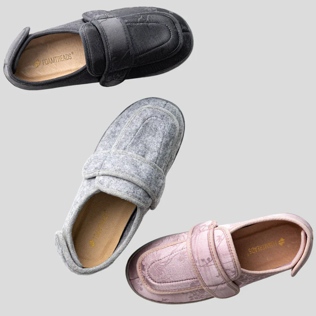 Foamtreads Women's Physician 2 Slippers- Black Satin - Image 9