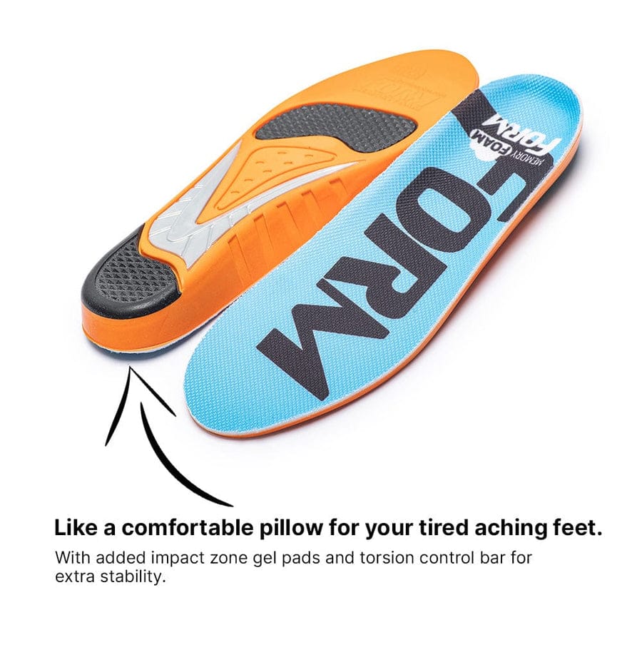 Form Unisex Memory Foam Anti Fatigue Cushioning- Blue/Orange - Image 3