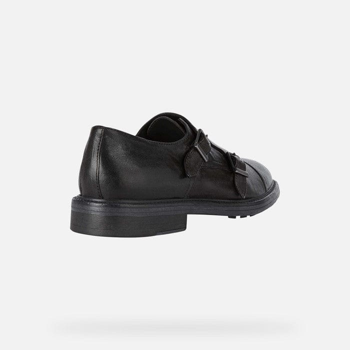 Geox Men's Aurelio Monk Strap Dress Shoes- Black - Image 2