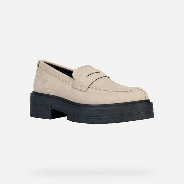 Geox Women's Spherica Platform Loafers- Sand - Image 4