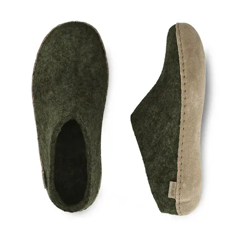 Glerups Open Heel Slippers- Forest - Image 3