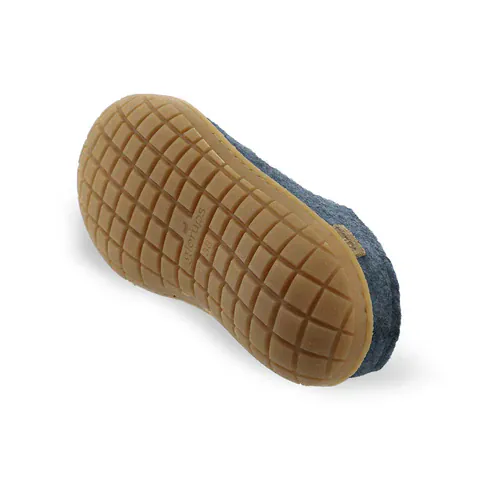 Glerups Rubber Sole Open Heel Slippers- Denim - Image 4