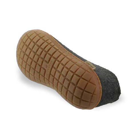 Glerups Rubber Sole Shoe Slippers- Charcoal - Image 4