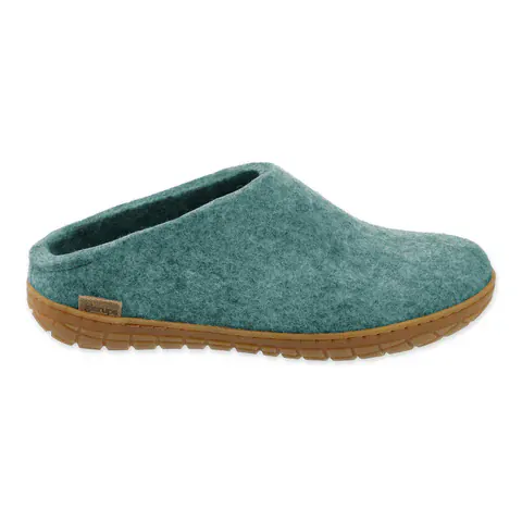 Glerups Rubber Sole Open Heel Slippers- North Sea