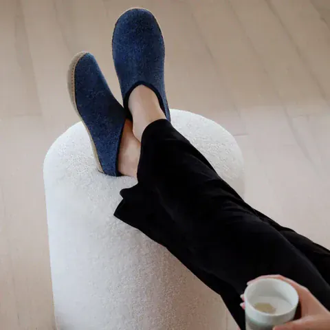 Glerups Open Heel Slippers- Denim - Image 6