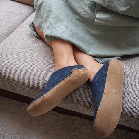 Glerups Open Heel Slippers- Denim - Image 7