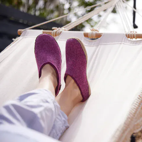 Glerups Shoe Slippers- Cranberry - Image 6