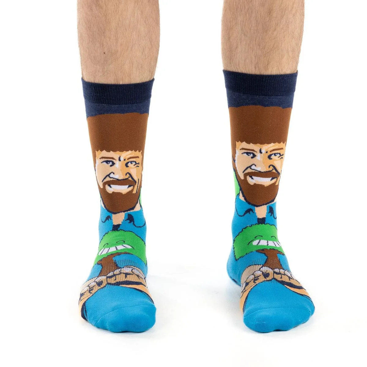 Good Luck Sock Men's Active Fit Socks- Bob Ross Happy Little Tree - Image 2