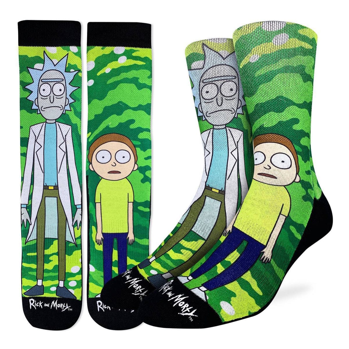 Good Luck Sock Men's Active Fit Socks- Rick & Morty