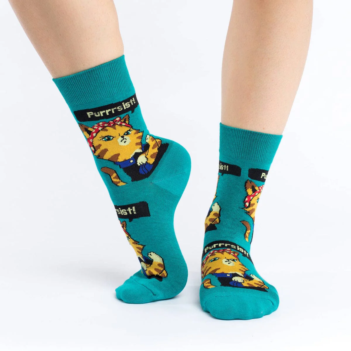 Good Luck Sock Women's Socks- Purrsist Cat - Image 2