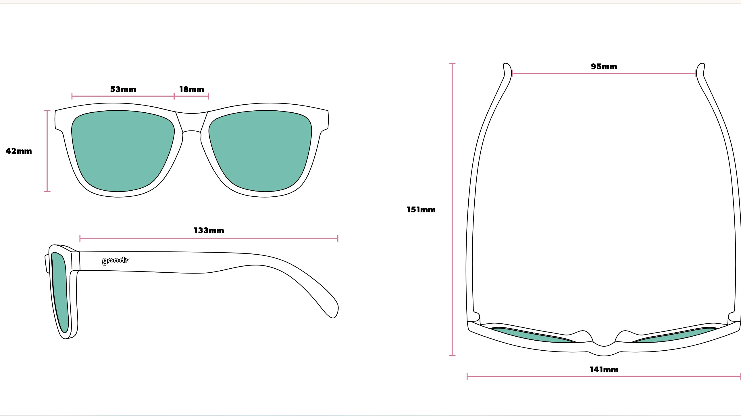 Goodr Canada OG Sunglasses- Whiskey Shots with Satan - Image 4
