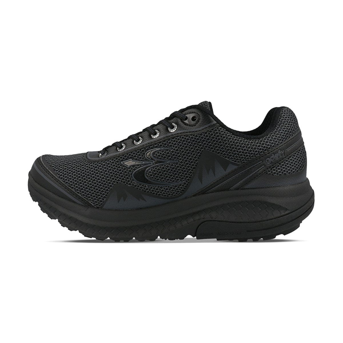 Gravity Defyer Men's Mighty Walk Athletic Shoes- All Black - Image 2