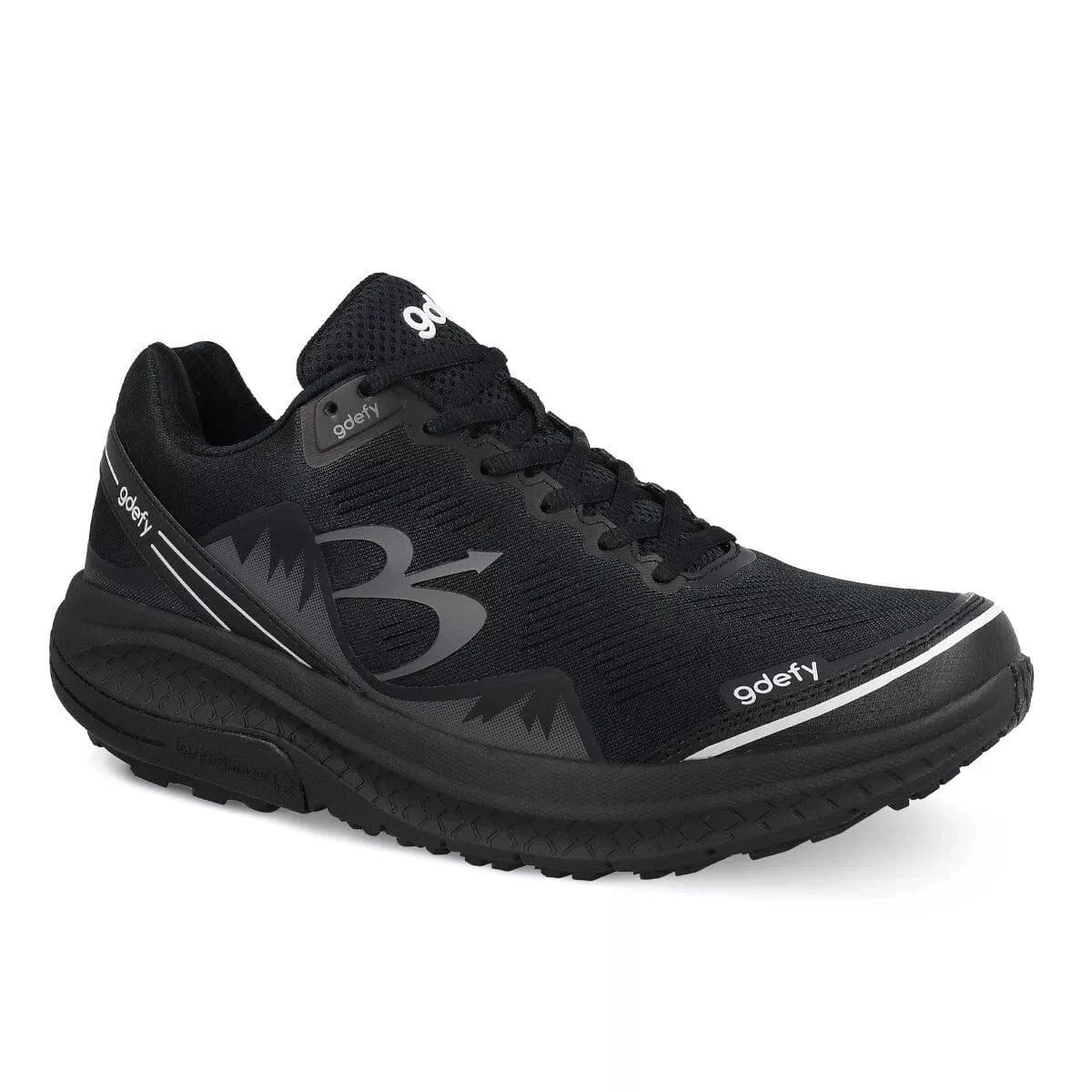 Gravity Defyer Women's Mighty Walk Athletic Shoes- Black/Grey - Image 3