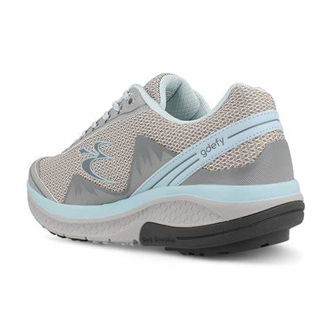 Gravity Defyer Women's Mighty Walk Athletic Shoes- Grey/ Blue - Image 2