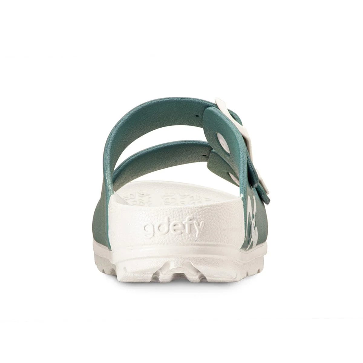 Gravity Defyer Women's Therapeutic Slide Sandals- White/ Blue - Image 2