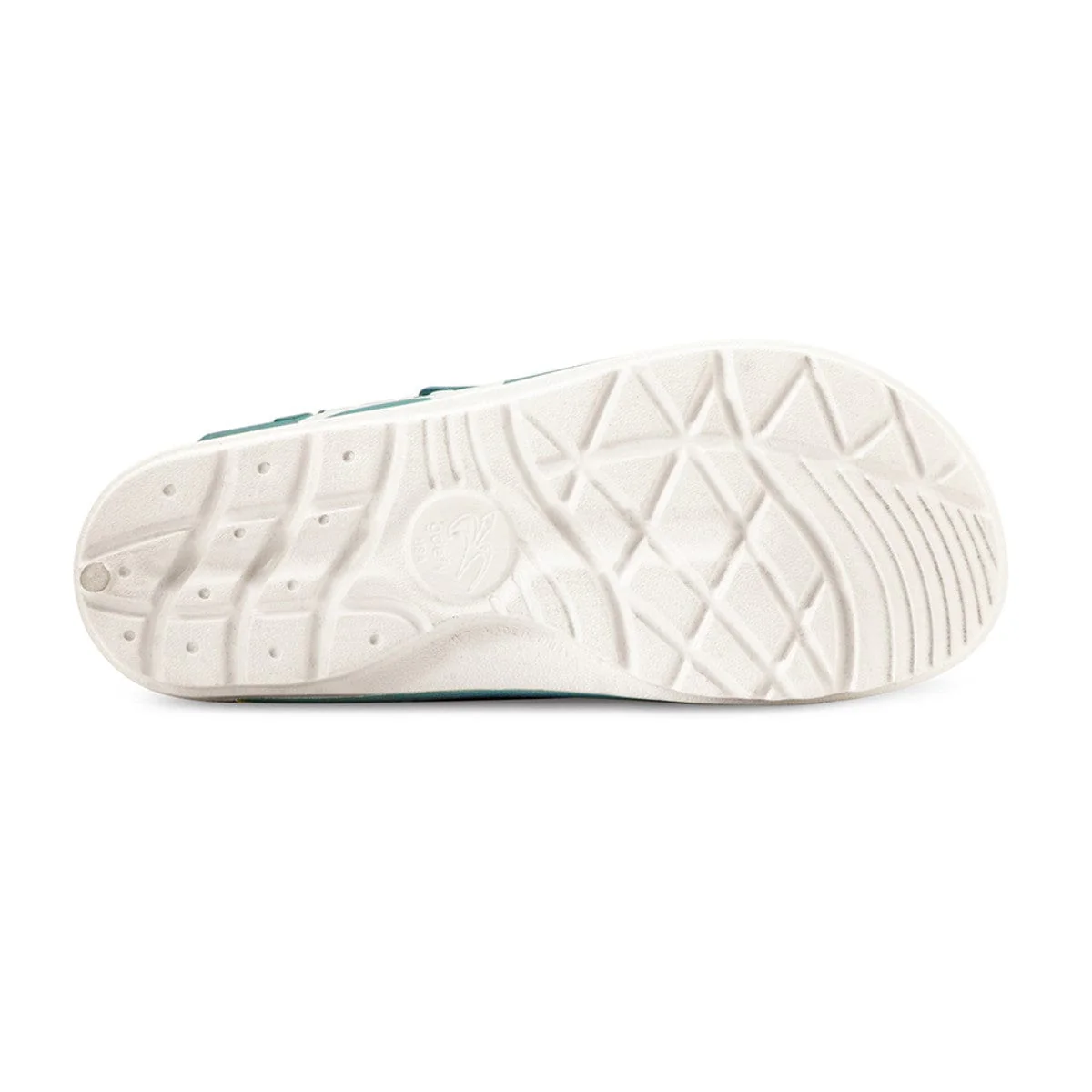 Gravity Defyer Women's Therapeutic Slide Sandals- White/ Blue - Image 4