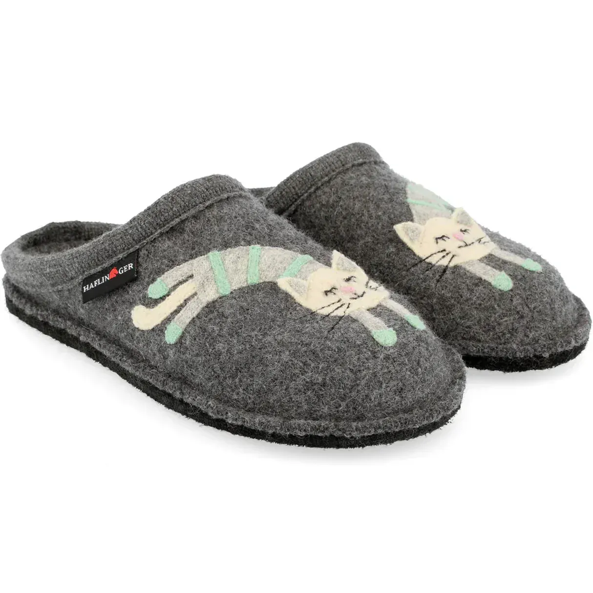 Haflinger Women's Flair Choupette Slippers- Grey