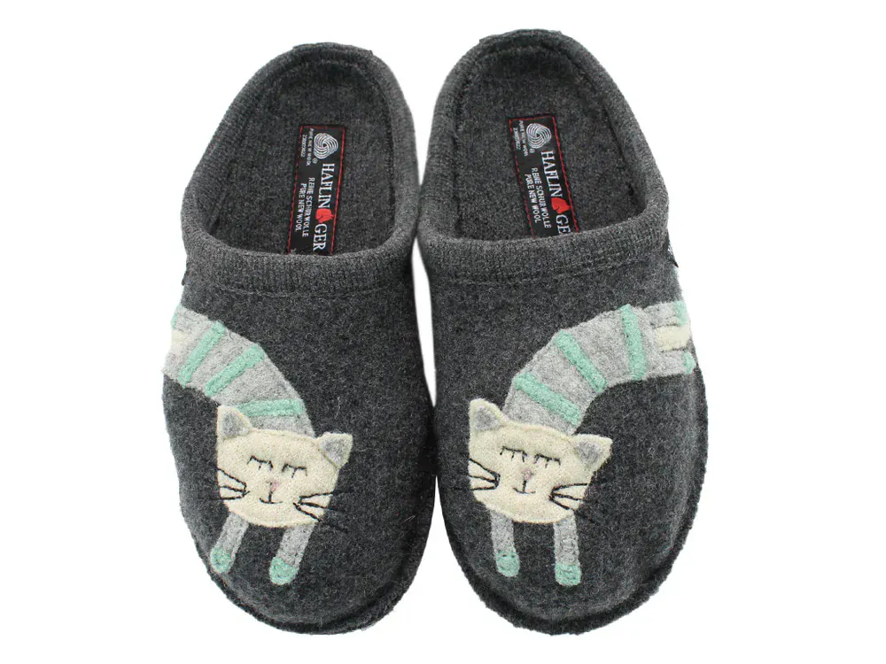 Haflinger Women's Flair Choupette Slippers- Grey - Image 3