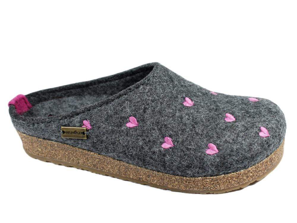 Haflinger Women's Cuoricino Slippers- Grey - Image 4