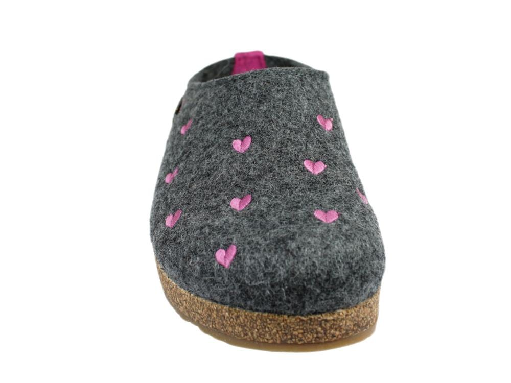 Haflinger Women's Cuoricino Slippers- Grey - Image 5