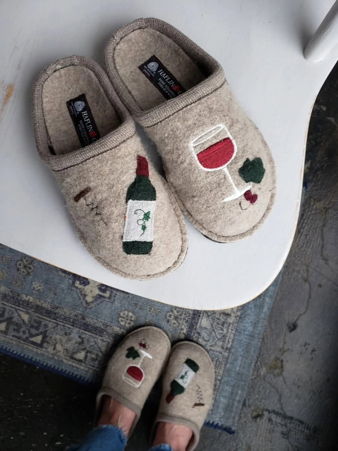 Haflinger Women's Wine Time Slippers- Beige - Image 4