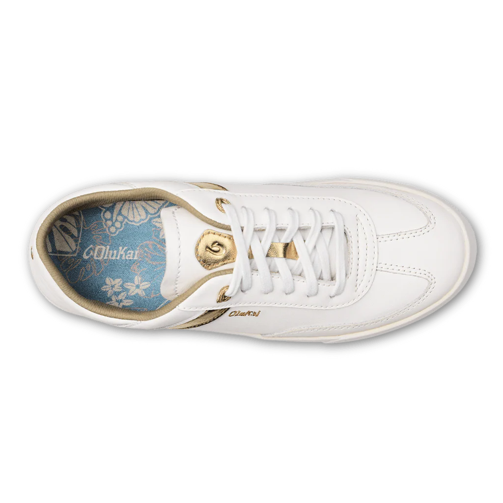 Olukai Women's Ha'upu Leather Sneakers- White Gold - Image 2