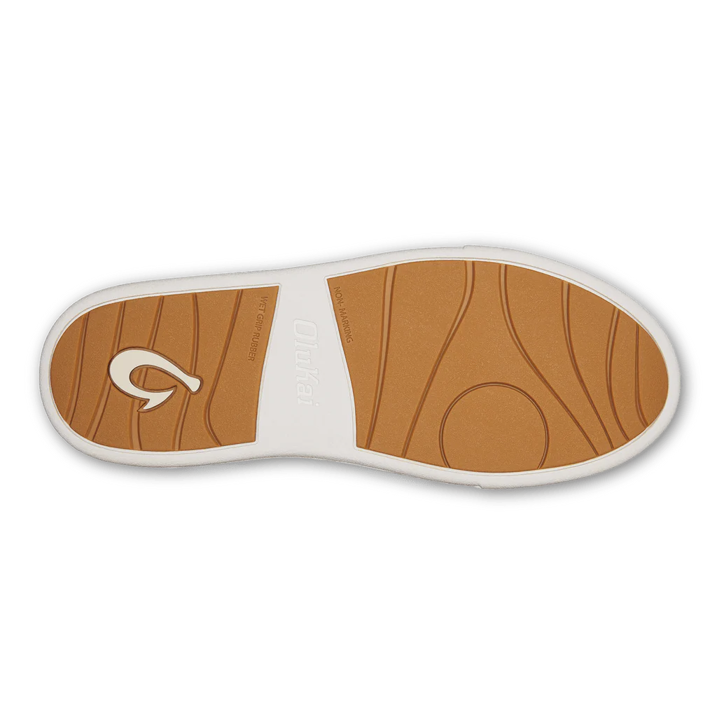 Olukai Women's Ha'upu Leather Sneakers- White Gold - Image 3