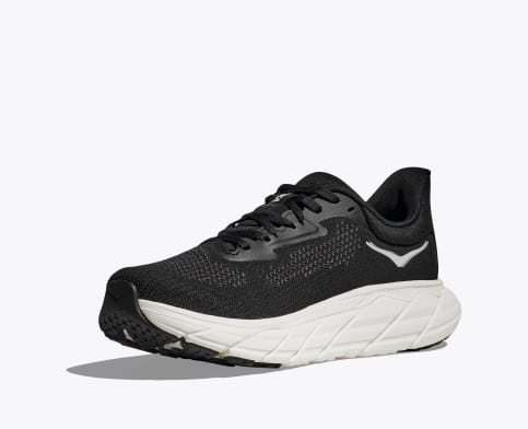 Hoka Women's Arahi 7 Running Shoes- Black/White - Image 3