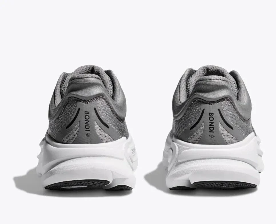 Hoka Men's Bondi 9 Running Shoes- Galactic Grey/ Stellar Grey - Image 4