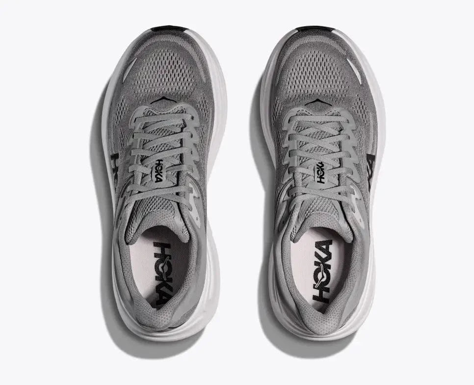 Hoka Men's Bondi 9 Running Shoes- Galactic Grey/ Stellar Grey - Image 5