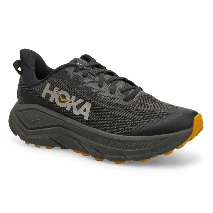 Hoka Men's Challenger 8 Gore-Tex® Trail Running Shoes- Asphalt Grey/ Varsity - Image 2
