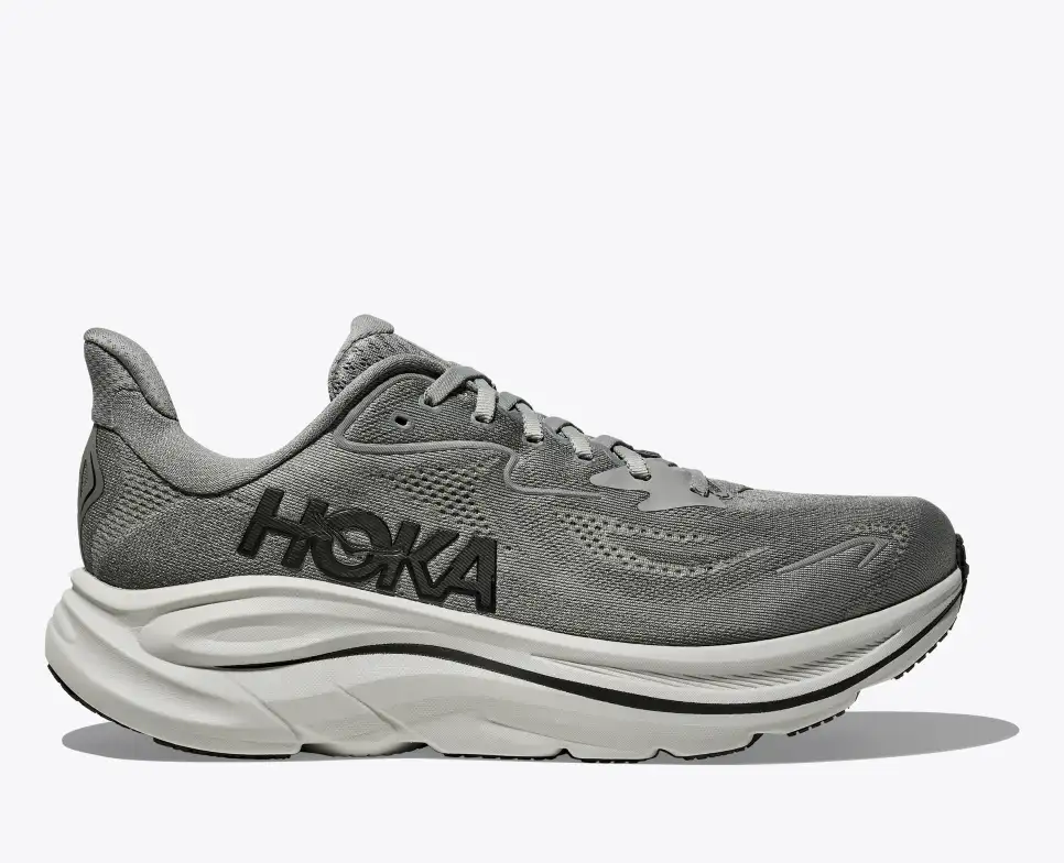 Hoka Men's Clifton 10 Running Shoes- Galactic Grey/ Asteroid
