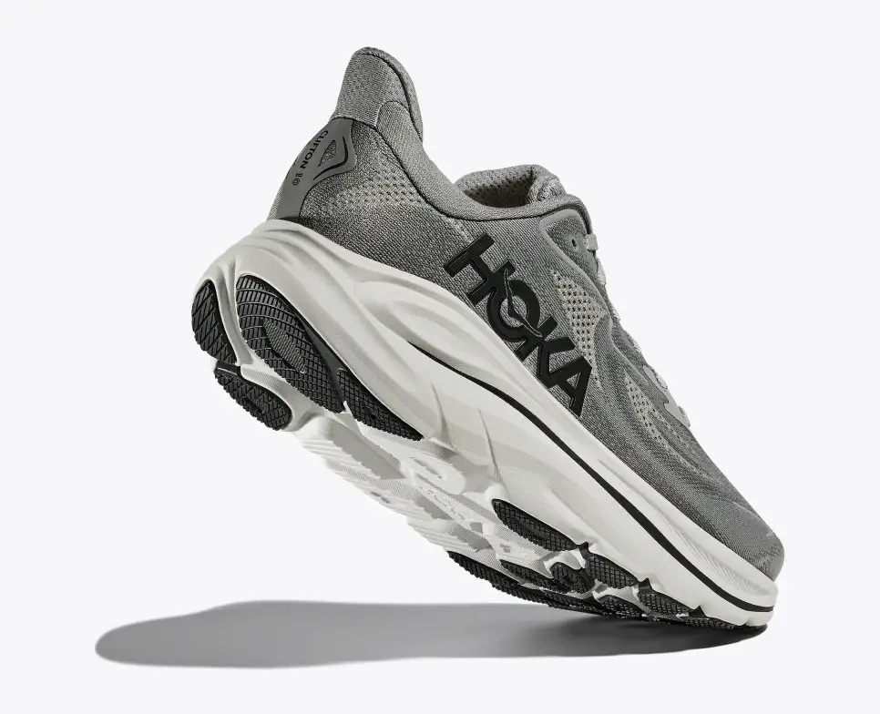 Hoka Men's Clifton 10 Running Shoes- Galactic Grey/ Asteroid - Image 3