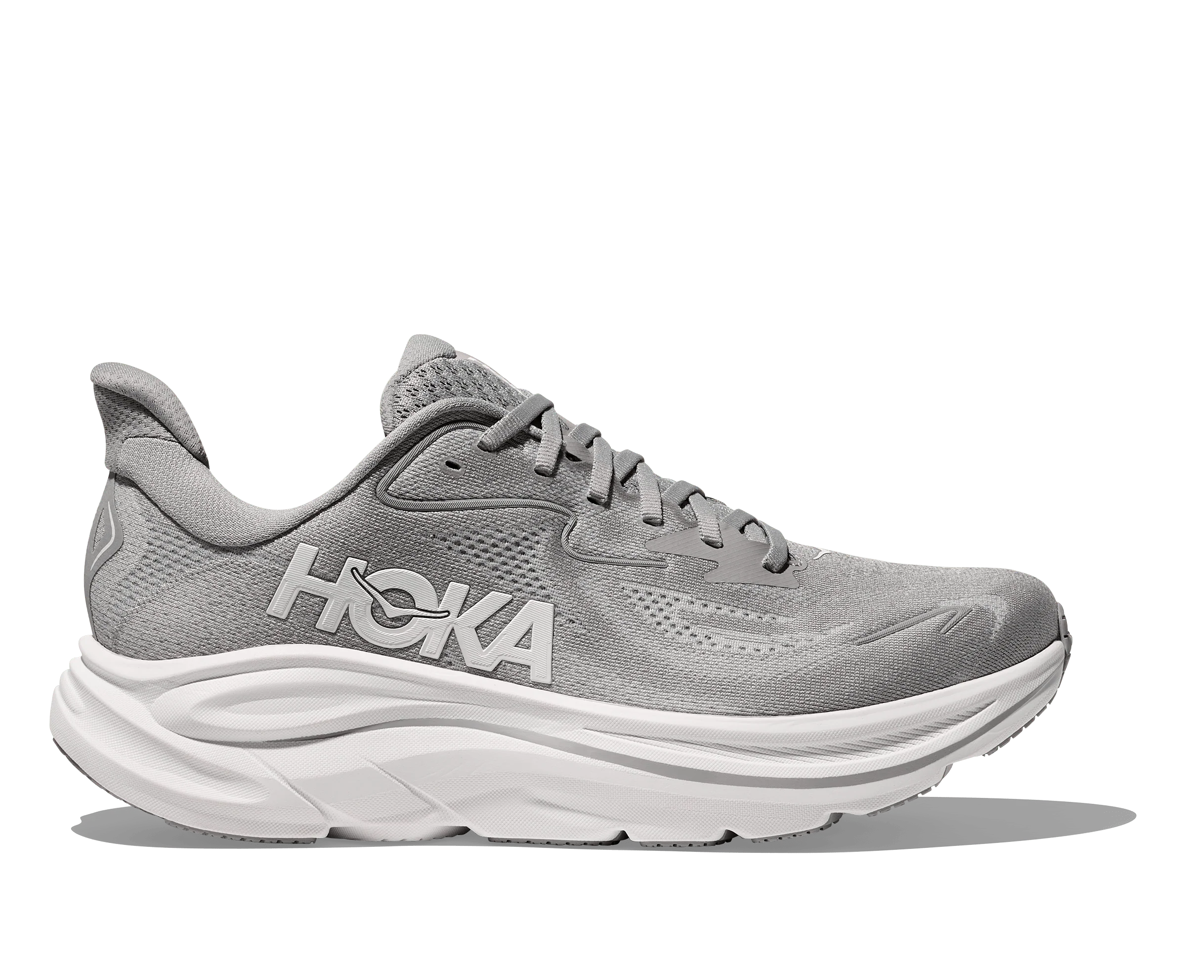 Hoka Men's Clifton 10 Running Shoes- Stellar Grey/ Stardust