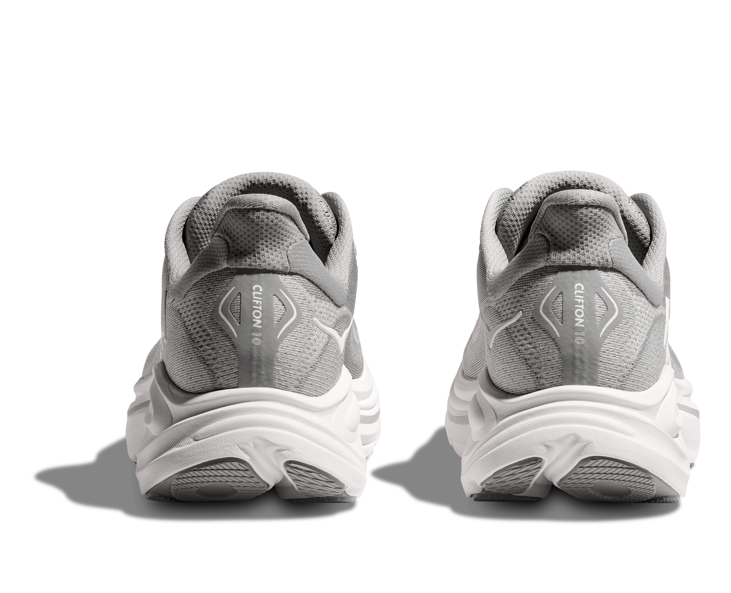 Hoka Men's Clifton 10 Running Shoes- Stellar Grey/ Stardust - Image 5