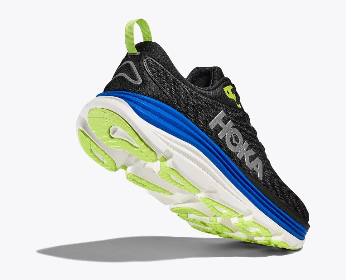 Hoka Men's Gaviota 5 Running Shoes- Black/ Electric Cobalt - Image 3