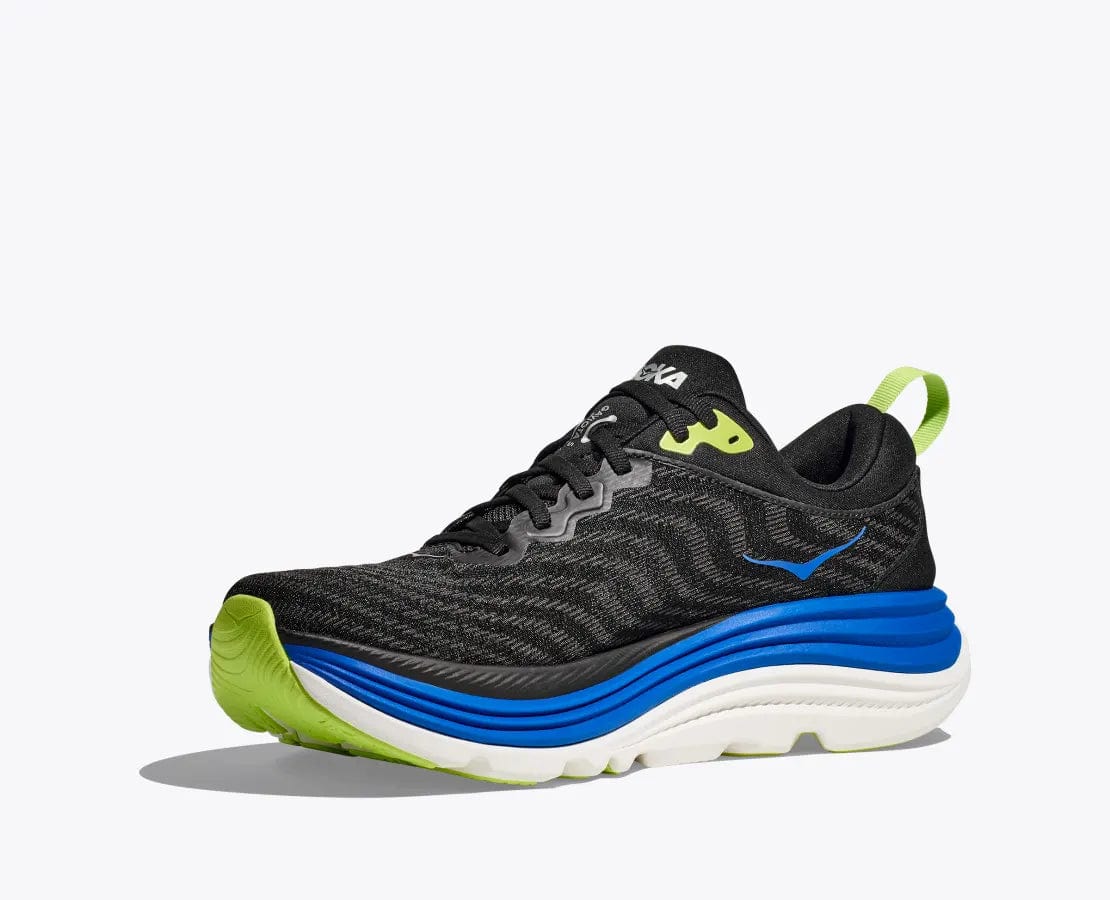 Hoka Men's Gaviota 5 Running Shoes- Black/ Electric Cobalt - Image 4