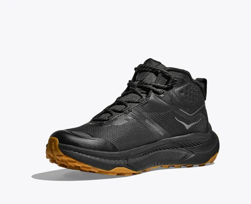 Hoka Men's Transport Hike Gore-Tex® Hiking Boots- Black/ Black - Image 3