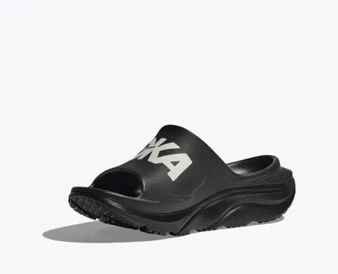 Hoka Unisex Ora Athletic Slides- Black/White - Image 5