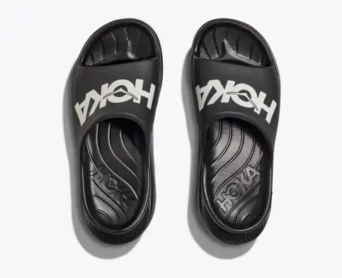 Hoka Unisex Ora Athletic Slides- Black/White - Image 6