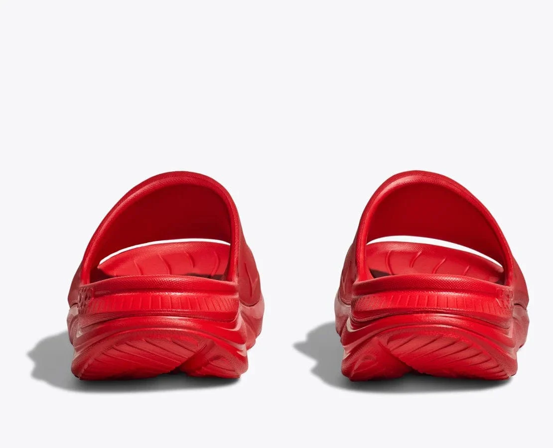 Hoka Unisex Ora Athletic Slides- Vermillion/ White - Image 6