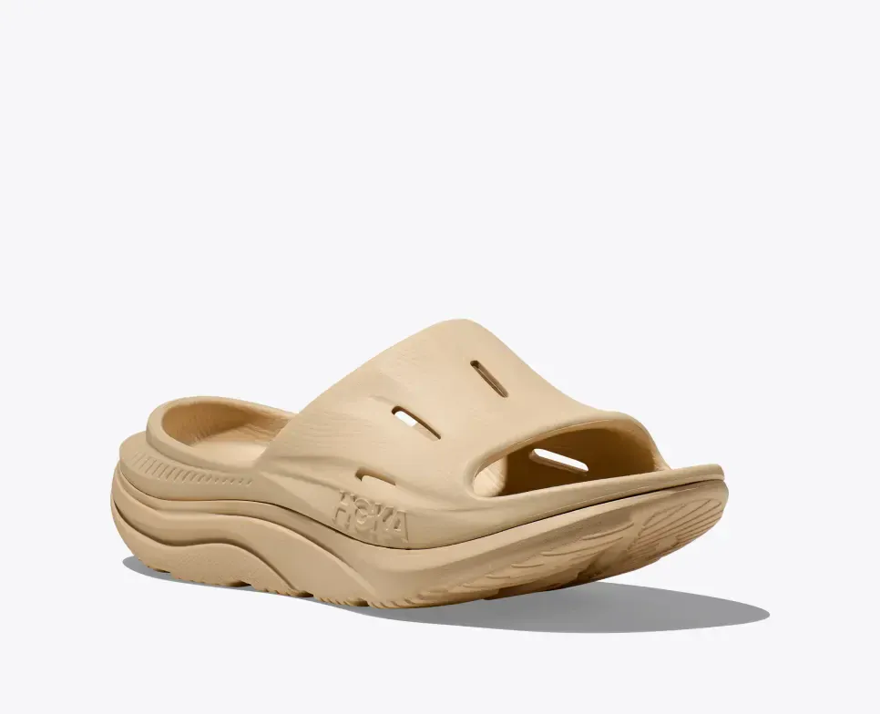 Hoka Unisex Ora Recovery Slides v3- Shifting Sand - Image 2