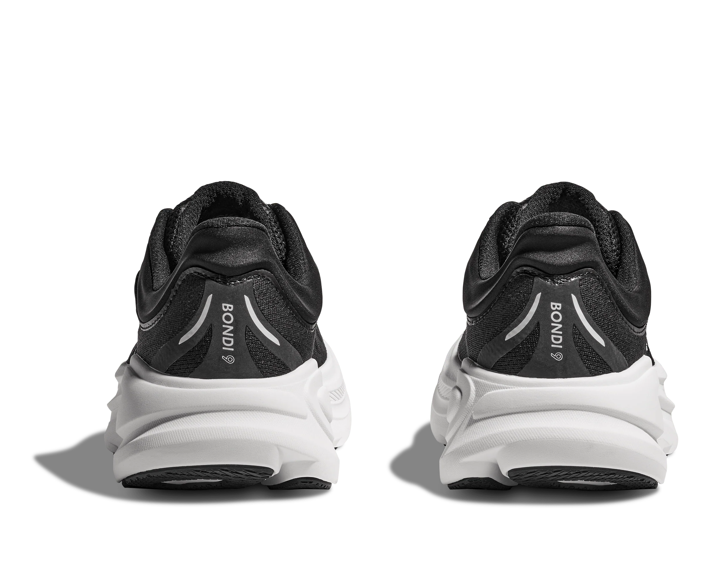 Hoka Women's Bondi 9 Running Shoes- Black/ White - Image 5