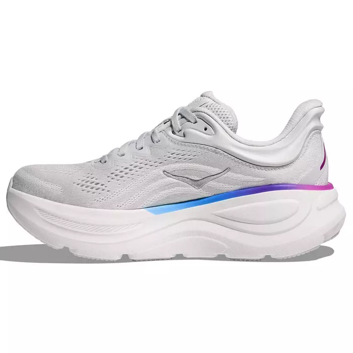 Hoka Women's Bondi 9 Running Shoes- Cosmic Grey/ White - Image 2