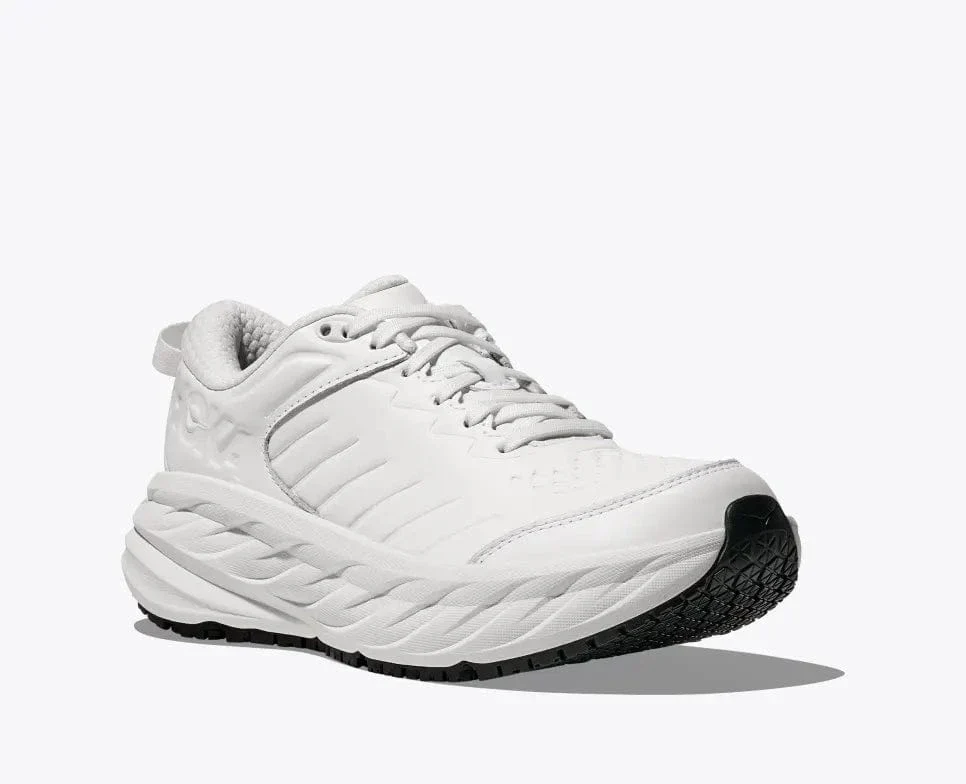 Hoka Women's Bondi Slip Resistant Shoes- White - Image 6